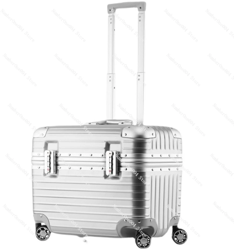 18 inch aluminum frame captain box, male luggage boarding photography box, female travel universal wheel flip cover trolley box