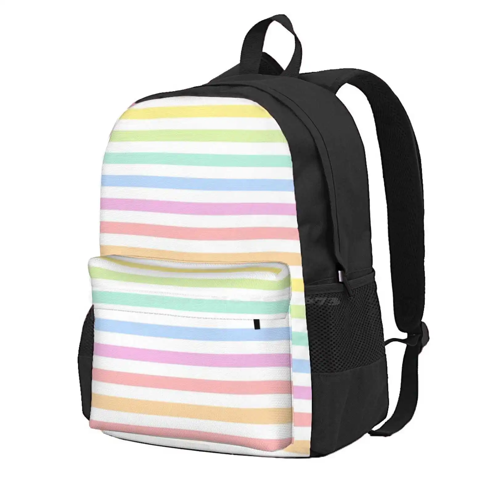 

Pastel Rainbow Stripes Hot Sale Schoolbag Backpack Fashion Bags Pink Stripes Rainbow Stripes Pattern Rainbow Pattern Colorful