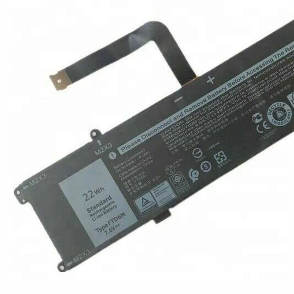 Brand New Genuine Original FTD6M 7.6V 22Wh Laptop Battery for Dell Latitude E7285 2-in-1 06HHW5 K17M-BK-US 6HHW5 K17M