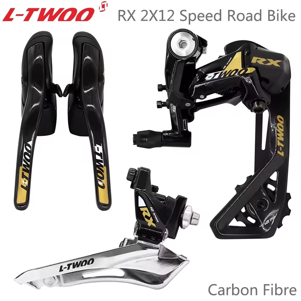 LTWOO RX 2X12 Speed Carbon Fibre Derailleur Kits Road Bike Shifter Front Rear Derailleur Compatible Shimano Bicycle Parts