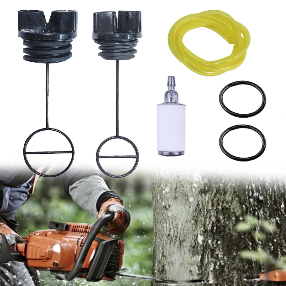 For Outdoor Work Chainsaw Fuel Cap Kit Chainsaw Fuel Cap Kit Fuel Cap Assembly Prevent Fuel Spills During Operation