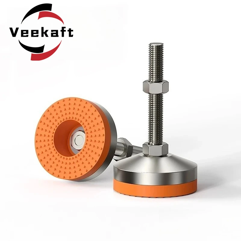 Podstawa regulowana M8 ze stali nierdzewnej 304, wytrzymała, antypoślizgowa, amortyzująca wstrząsy.