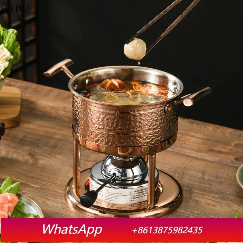 

LMM stainless steel hammer pattern single small hot pot induction cooker gas stove universal