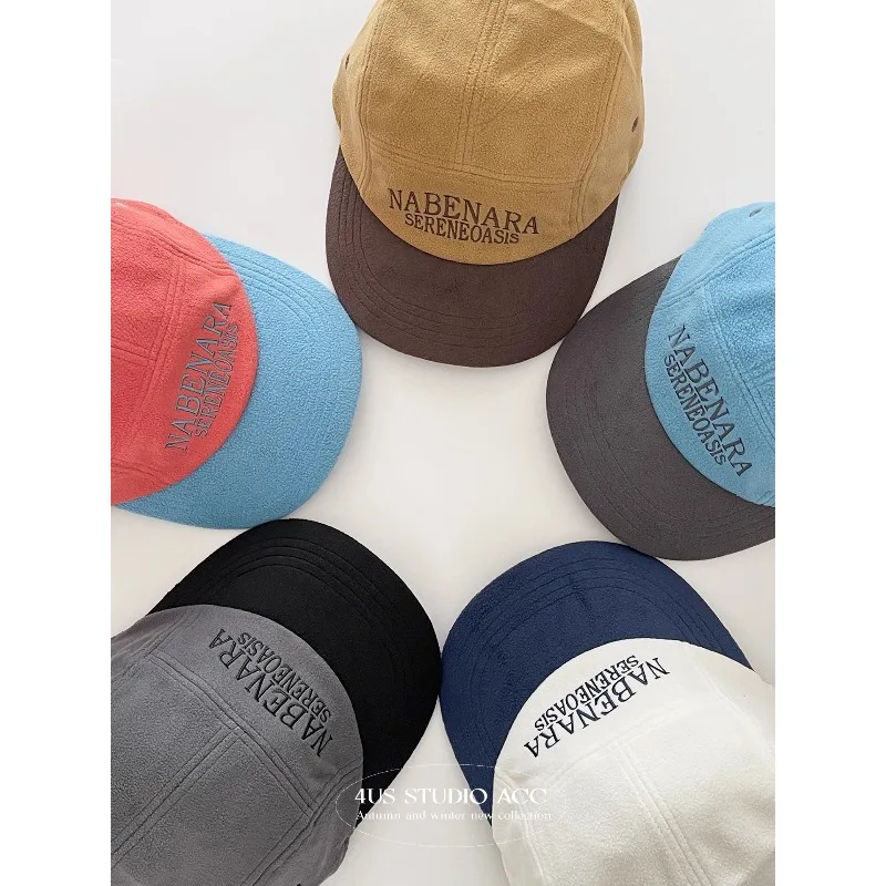 الرجعية المتخصصة المتناقضة اللون 5-لوحة قبعات البيسبول للنساء الخريف الشتاء الصوف الدافئة تنوعا شقة الحواف الهيب هوب القبعات الرجال