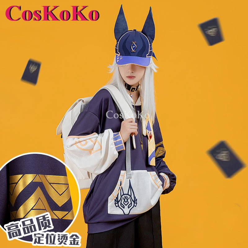 CosKoKo Cyno Cosplay Game Genshin Impact Costume Derivative Hoodie Fashion Daily Wear Halloween Party Role Play Clothing New