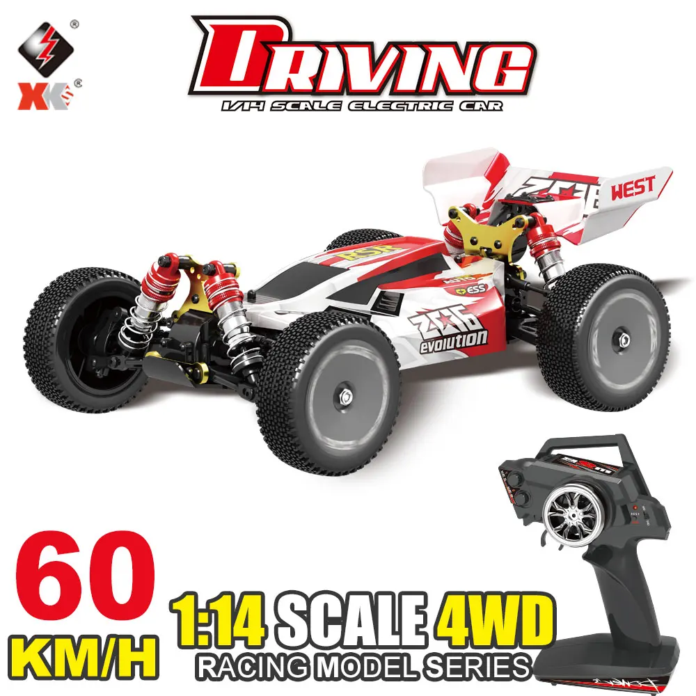 Wltoys XKS 144001 RC Car 60km/h High Speed 1/14 2.4GHz RC Buggy 4WD Racing Off-Road Drift Car RTR