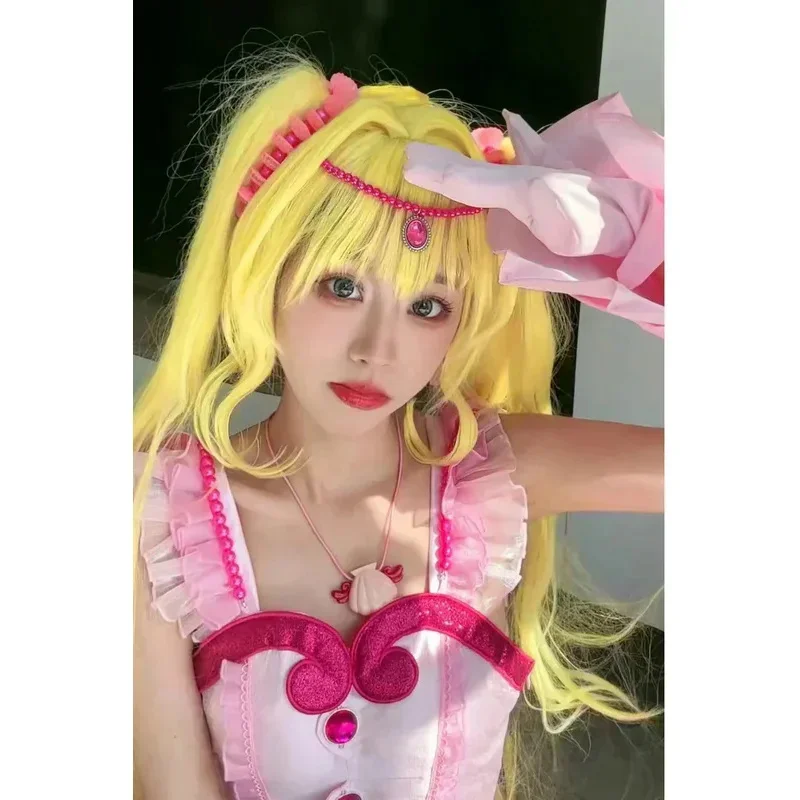 Anime Mermaid Melody Pichi Pitch Nanami Lucia Cosplay Costume Lovely Pink Dress Activity Party Role Play Clothing