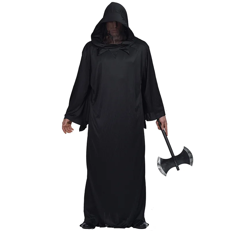 Halloween Bla Robe Krieger Cosplay Todes Terror Teufel Umhang Role-plang Erwachsene Prop Kleidung frauen Ethnische Bühne Kostüm