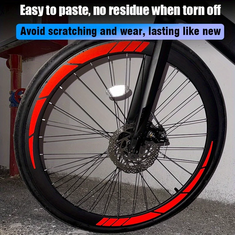 

8-Piece Reflective Mountaineer Wheel Decal - Durable PVC Blade Sticker, Easy to Stick, High Quality and Long-lasting, White