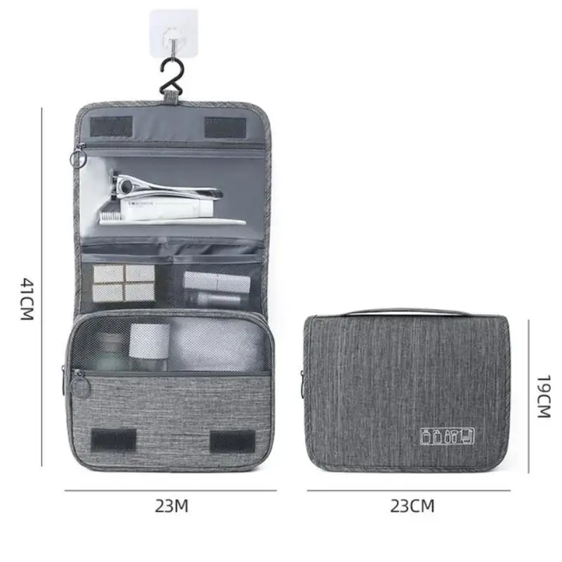 Oxford Fabric Men Business Portable Storage Bag Toiletries Organizer Women Cosmetic Bag Waterproof Hanging Travel Wash Pouch image 6