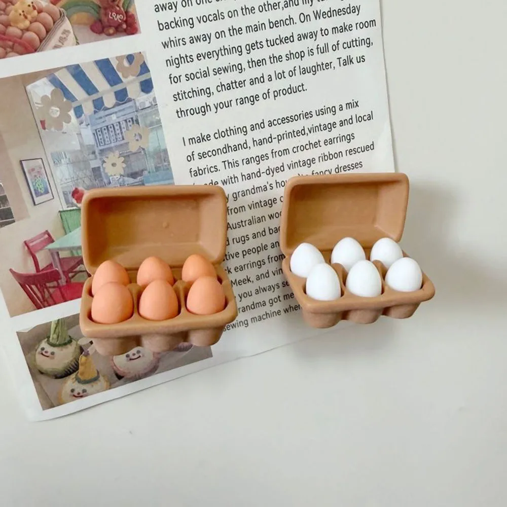 3pcs Mini Egg Box Fridge Magnet Cute Simulation Egg Refrigerator Magnetic Decoration Resin Food Model Kitchen Decor Magnet