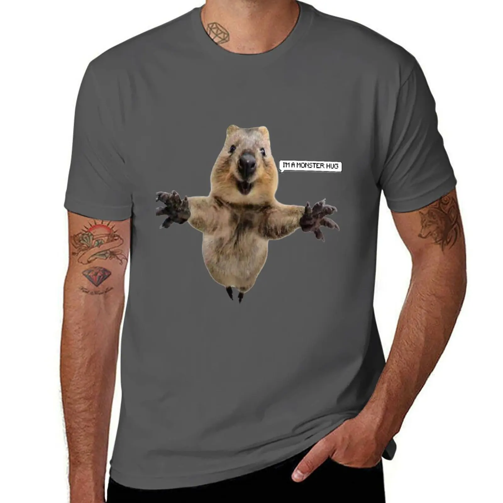 

hugs hug design funny Monster T-Shirt Casual Loose Daily Wear T-Shirt