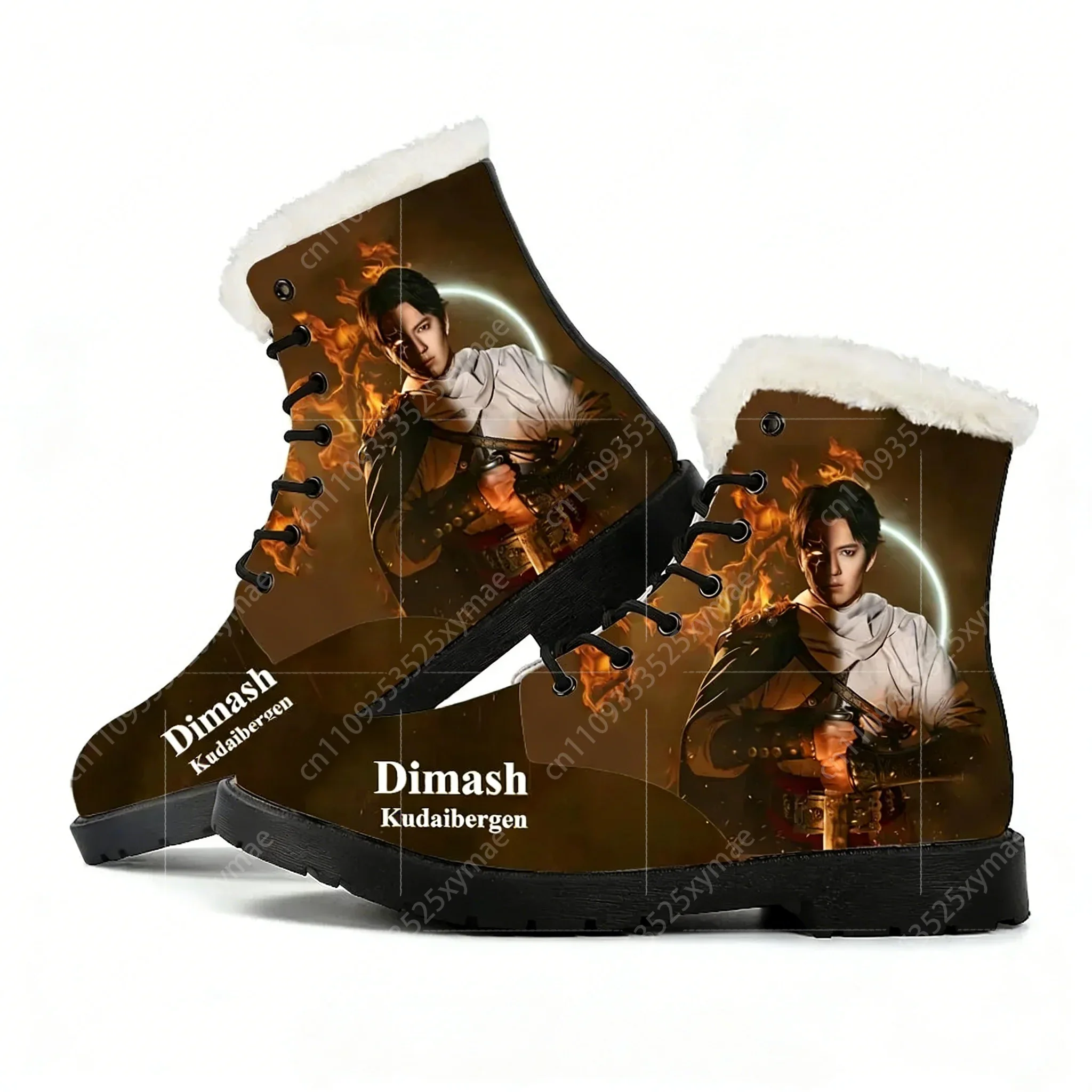 Dimash Kudaibergen Kazakh Male Singer Plush Boots Mens Women Teenager Shoes Casual Boot Light High Quality Couple Customize Shoe