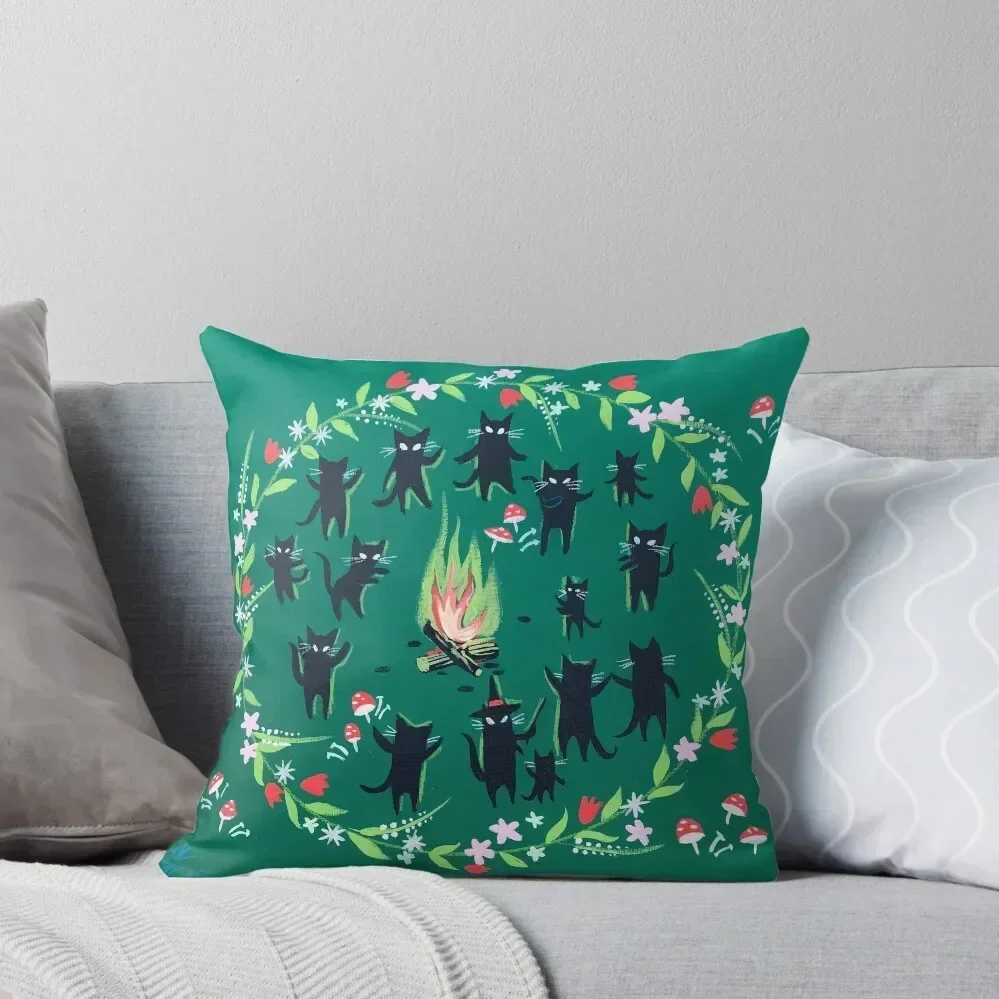 

Cat Sabbath Throw Pillow Decorative Cushions For Luxury Sofa Pillow Cases Decorative Christmas Covers Sofa Pillow Cover