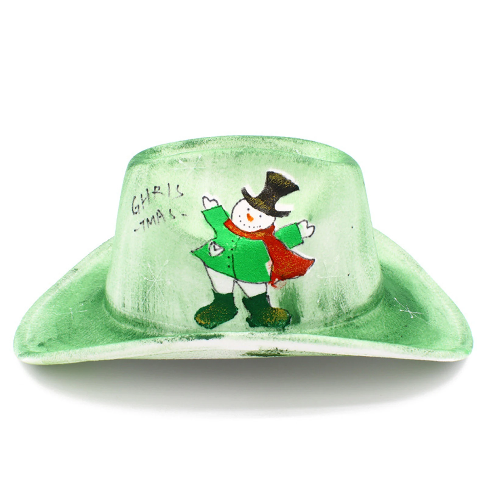 Chapéu ocidental de aba larga para adultos, Papai Noel, boneco de neve, Natal, Jazz Cap, Festival Party, Ano Novo, presentes extravagantes