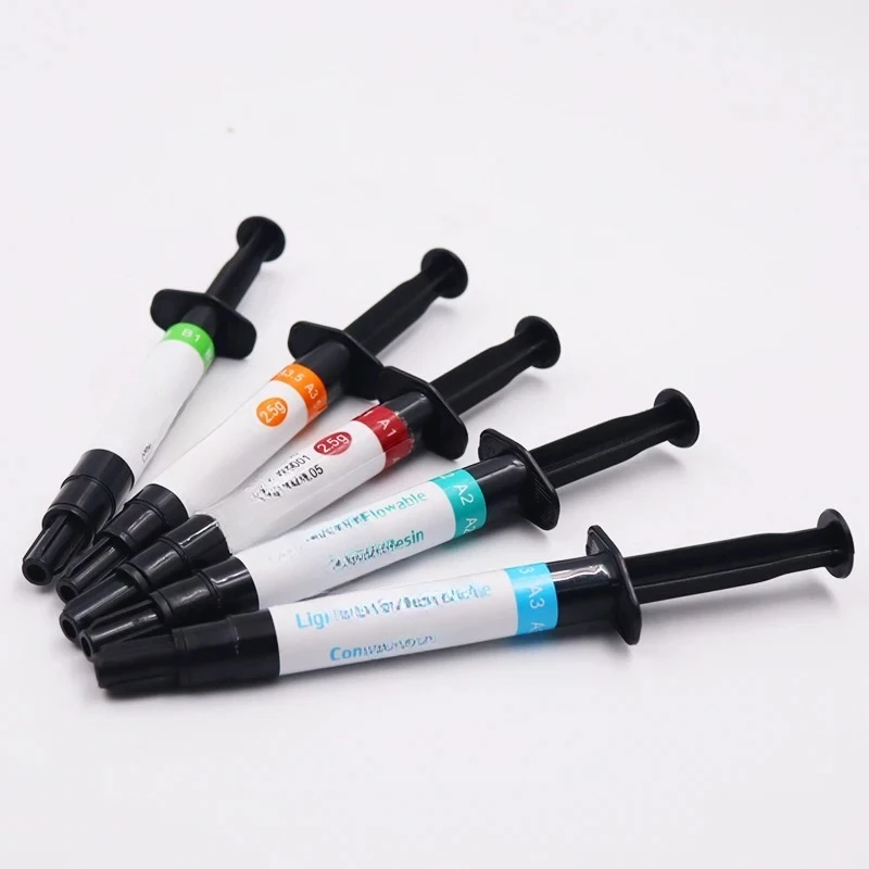 Dental Light-Curable Filling Materials Composite Resin 2.5g A1 A2 A3 A3.5 B1 Oral Flowable Light Curing Dentist