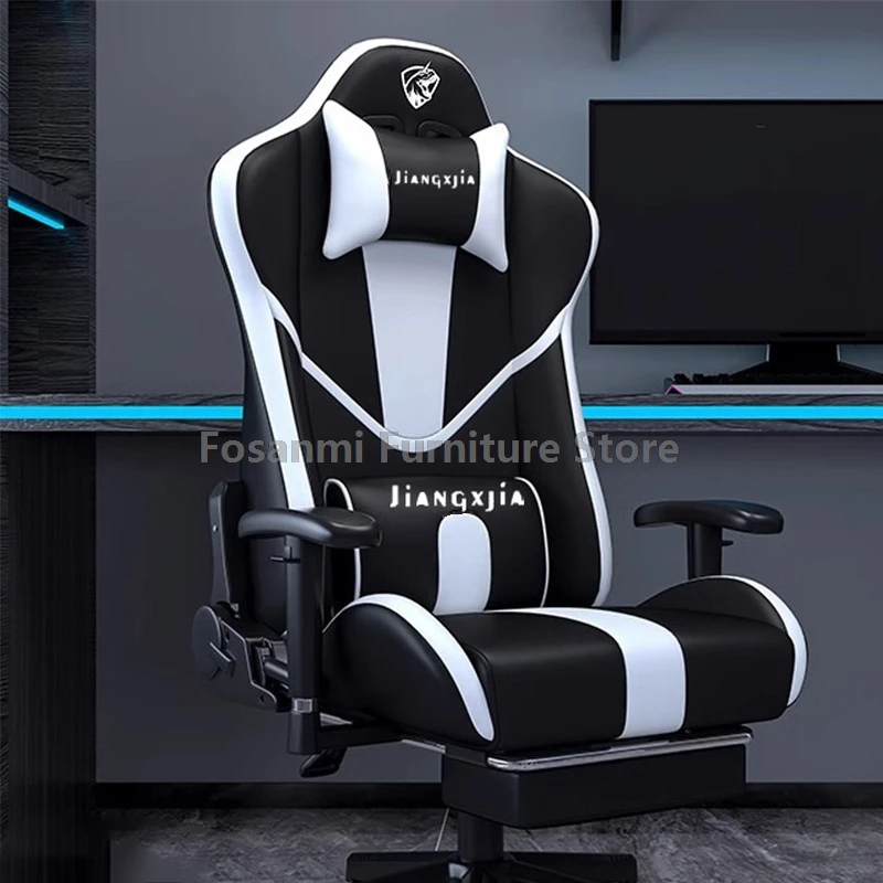 

Кожаное геймерское кресло в гоночном стиле с подголовником, офисное кресло, домашнее игровое компьютерное кресло, эргономичные регулируемые широкие настольные стулья