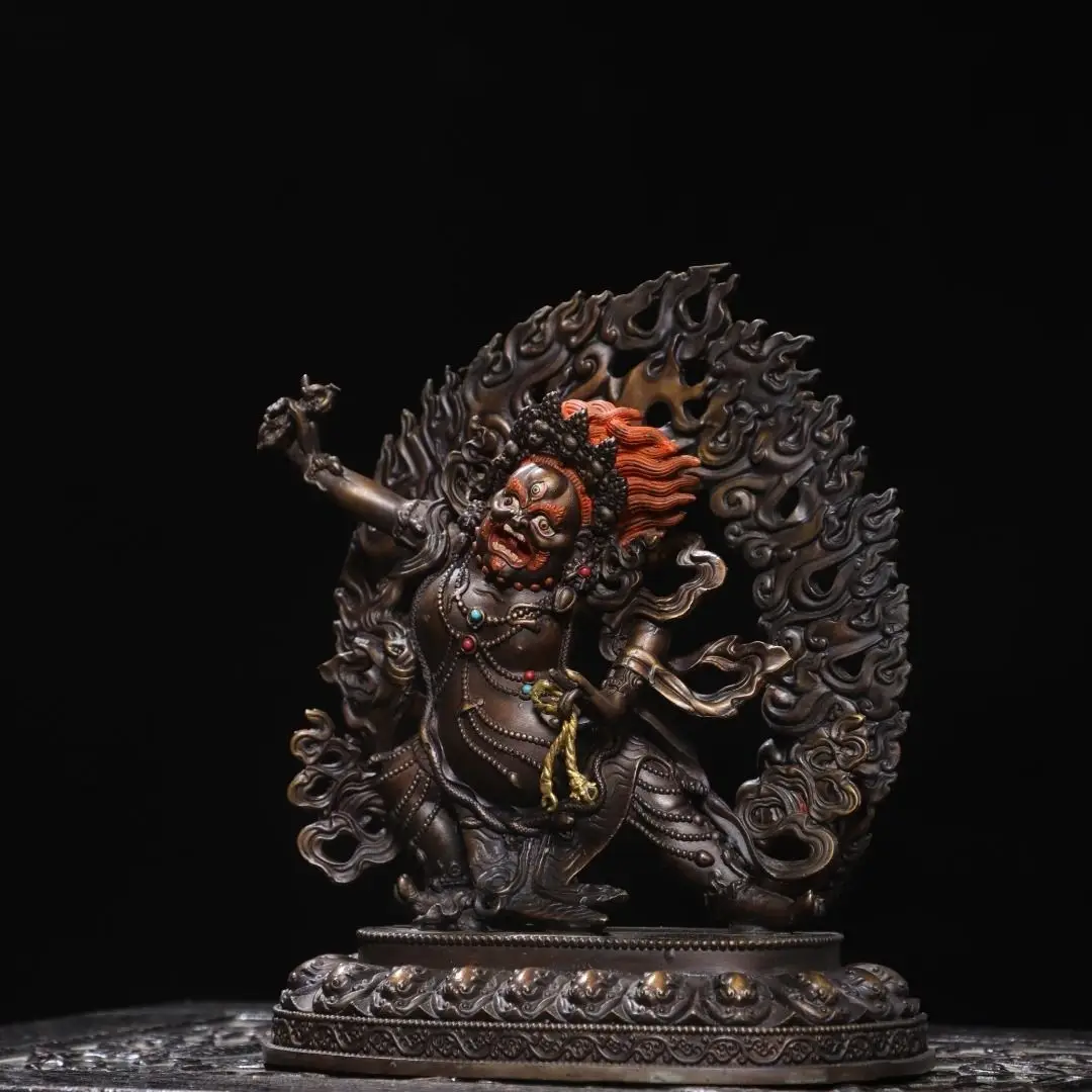 Copper, painted diamond hand height 21 cm wide 17 cm thick 8 cm weight 1.5 kg