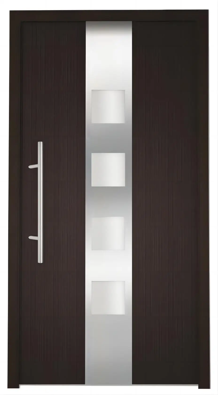 Sixinalu-Porta de aço inoxidável interior personalizada, entrada exterior principal, porta metálica frontal, vivenda de luxo, novo design