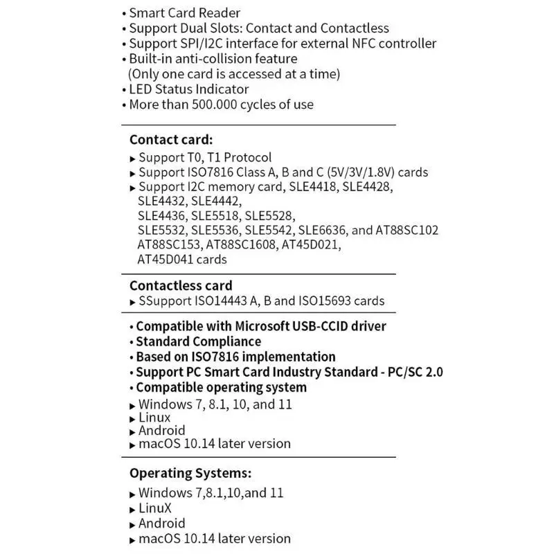 

652F Plug and Play USB Powered Card Reader No Driver Need with LED for Seamless Operation Efficient Data Transfer