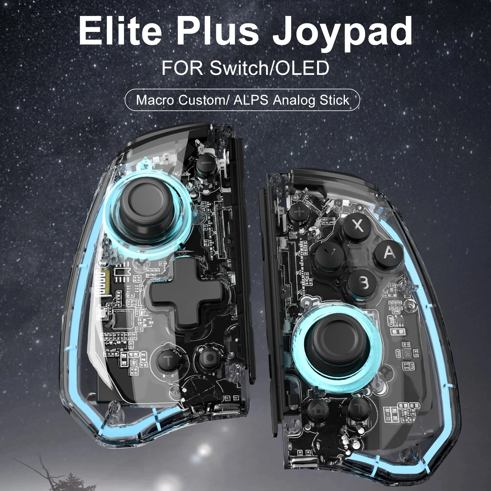 

NEW IINE Elite Plus Joypad ALPS Analog Stick No Deadzone No Drifting with Light Compatible Nintendo Swtich/Lite/OLED