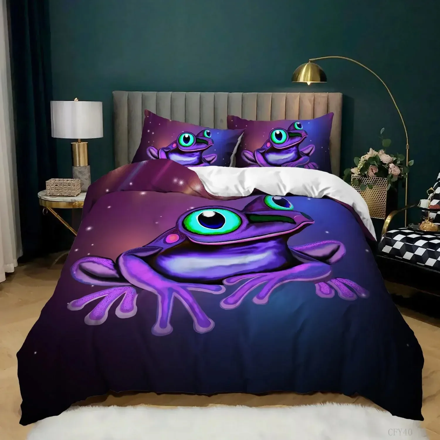 

Frog Tropical Amphibian 3D NEW Duvet Cover Pillowcase Bedding Set Adult Boy Girl Bedroom Decoration Children Single Double Large