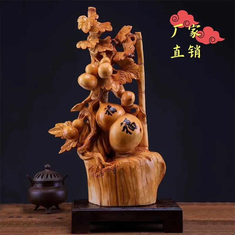 Taihang cliff cypress root carvings living room Guanyin old wood carving log root carving handicrafts