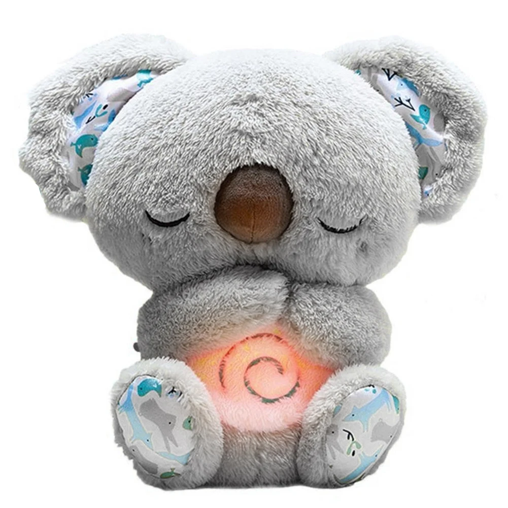 Breathing Koala with Light Sound Baby Sleep and Playmate Koala Musical Stuffed Plush Toy Newborn Sensory Comfortable Baby Gifts image 4