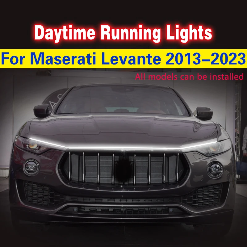 

1pcs Car LED DRL Daytime Running Light For Maserati Levante 2013-2023 Universal Auto Waterproof Flexible fog lamp Light Strip