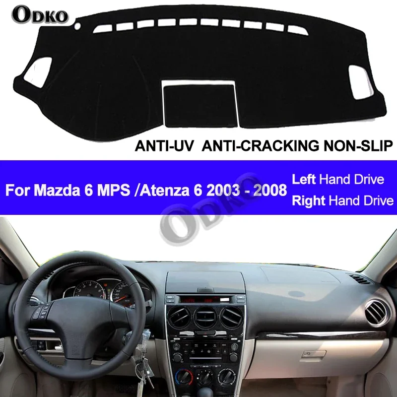

2 Layer Car Inner Dashboard Cover Sun Shade Pad For Mazda 6 MPS / Atenza 6 Mazdaspeed 2003 2004 2005 2006 2007 2008 Dashmat Pad