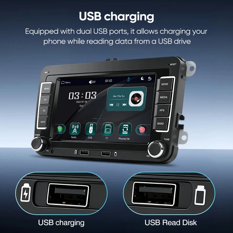 Radio de coche AINAVI, Carplay inalámbrico, Android Auto para Volkswagen VW Passat B6 B7 Polo 5 Jetta MK6 Golf 6 Tiguan 1 Touran Scirocco Sharan Amarok Multivan T5 CC Beetle 2005-2017 3