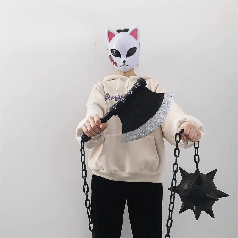 

Набор для косплея: Меч Ничирин, топор и кнут Гиомей Хашира из «Рок» (резиновые имитации)