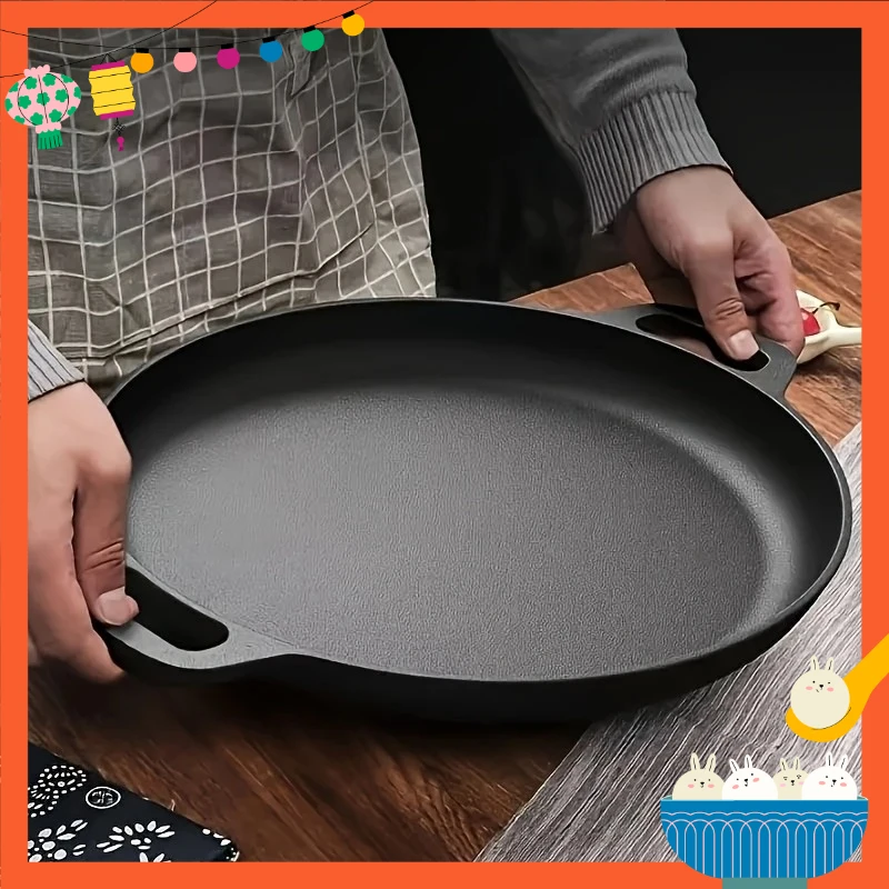 2026 Bestselling Multifunctional Cast Iron Frying Pan Non-Stick Round Skillet for Stove Outdoor Cooking Kitchen Griddle Cookwar