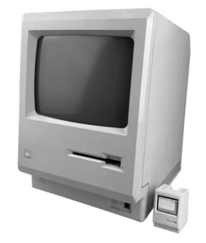 Picture 3: Retro Mini Mac Handheld | Functional 1984 MacOS on RP2040, 2-inch Monochrome Screen, Pre-assembled 3D Printed Case