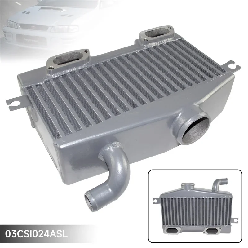 Uprated Top Mount Intercooler Turbo Fits For EJ20 100mm For Subaru Impreza WRX STI GC8 BK