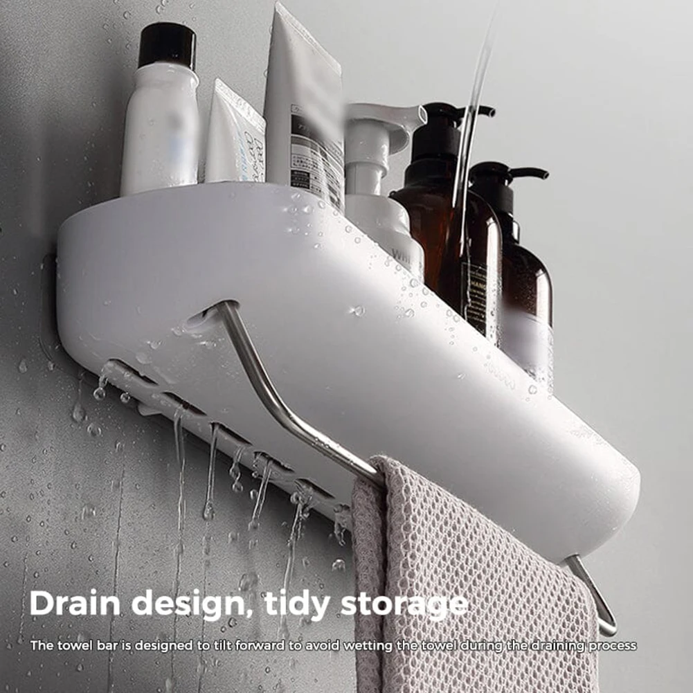 

Adhesive Storage Box Organiser Moisture Resistant Toiletries Holder For Bathroom