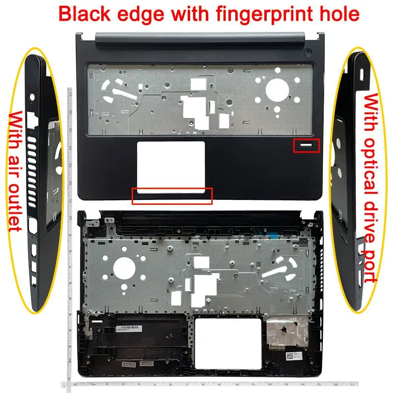 

New For Dell Vostro 15-3000 3562 3568 3578 V3562 V3568 V3578 Inspiron 15 3567 3565 3572 Palmrest UpperCase/Bottom Base Cover