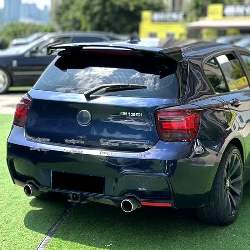 Roof Spoiler For BMW 1 Series F20 F21 116i 120i 118i M135i Hatchback 2011-2018 High Quality ABS Glossy Black Rear Trunk Wing