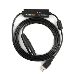 USB to DMX RDM Cable Interface Adapter Stage Light Controller for Win PC