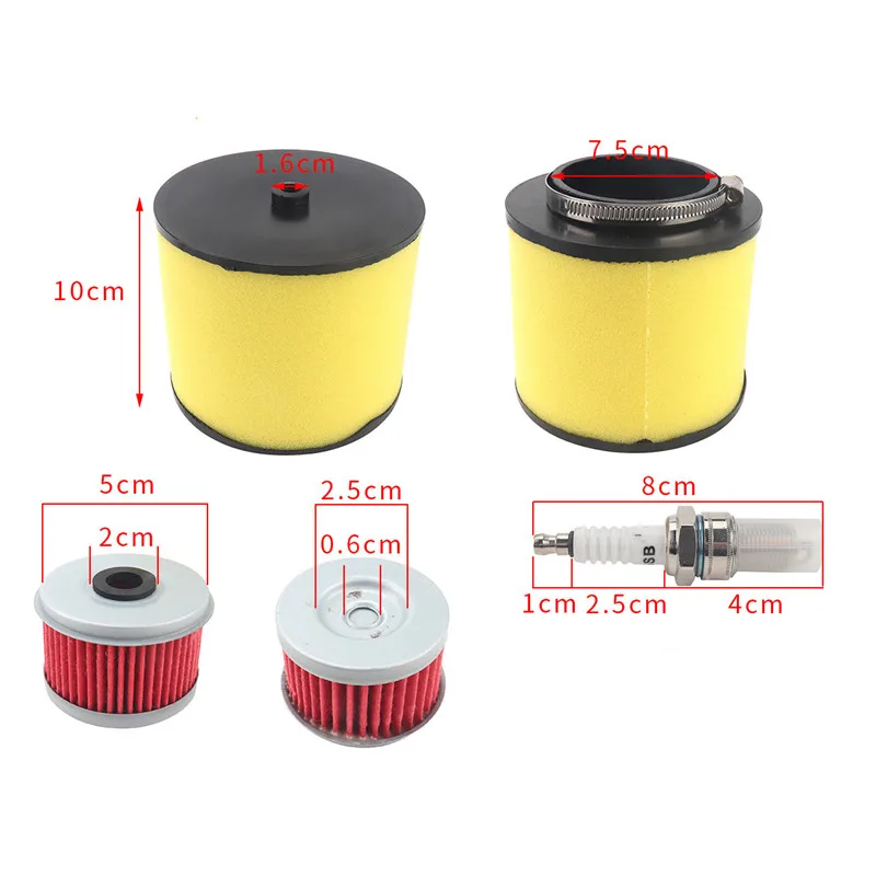 New Air Filter for Motorcycle ATV Oil Filter Spark Plug for Honda Rancher 350 for Foreman 400 450 TRX300 TRX350 TRX400 TRX420