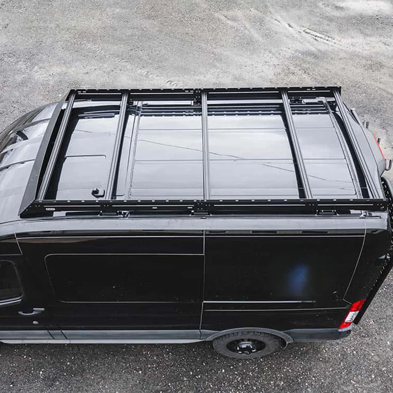 High Quality Low Profile Roof Rack With Stainless Steel & Aluminum Storage Box Fit For Transit Van 4X4 Commercial Vehicle Access