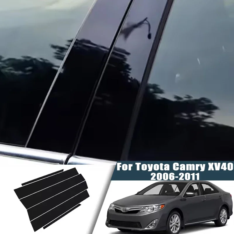 

For Toyota Camry XV40 2006-2011 2007 2008 2009 Window Center Pillar Film Trim Cover B C Posts Sticker Column Car Accessories