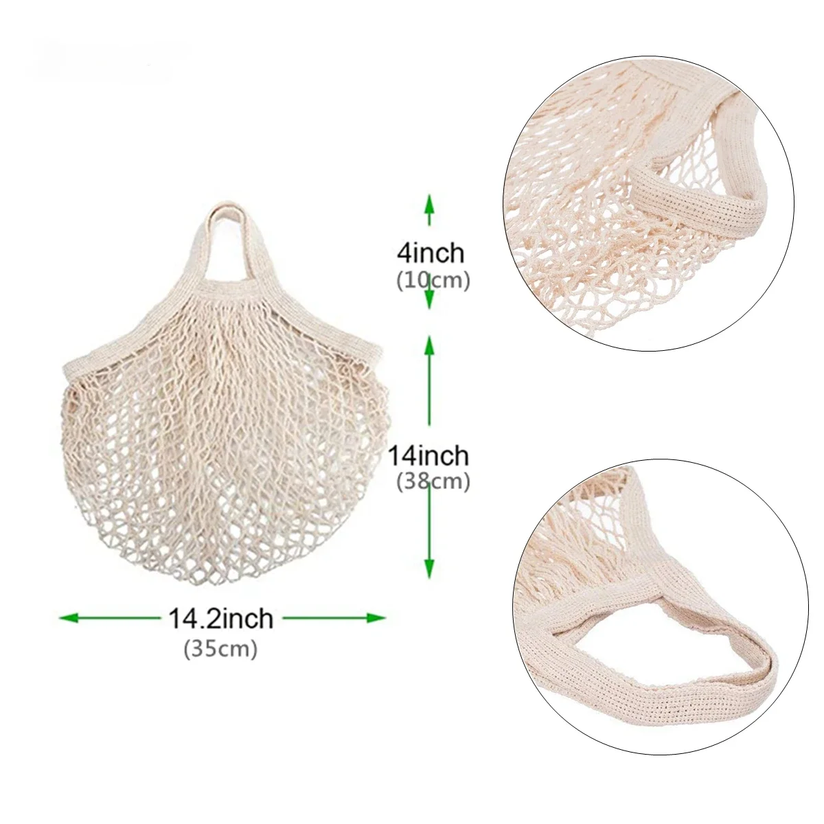 Large Capacity Reusable Shopping Bag Fashion Net Shoulder Shopping Bag