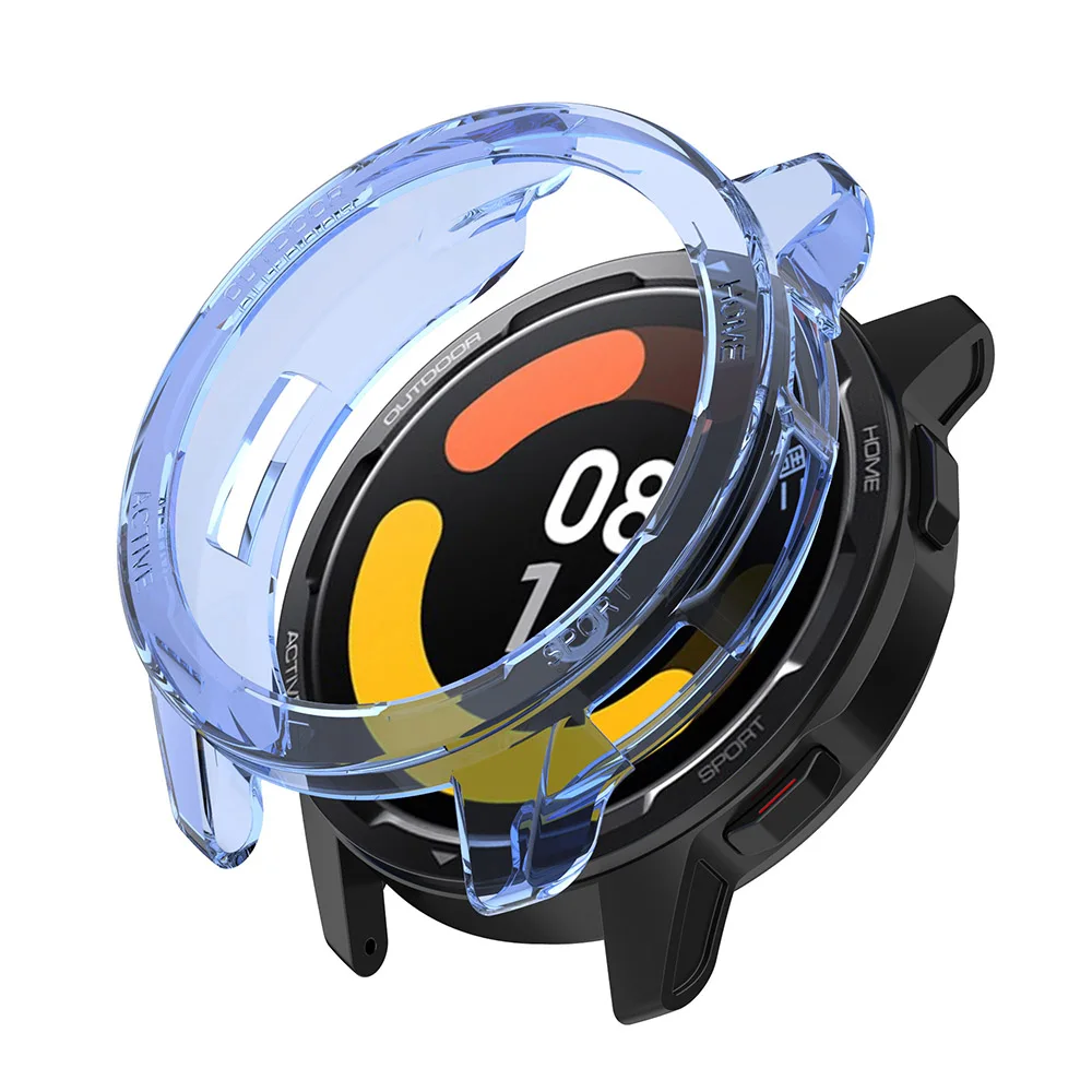 Soft TPU Protector Case For Xiaomi Watch S1 Active/Mi Watch Color 2 Clear Protective Shell Cover Frame Bumper