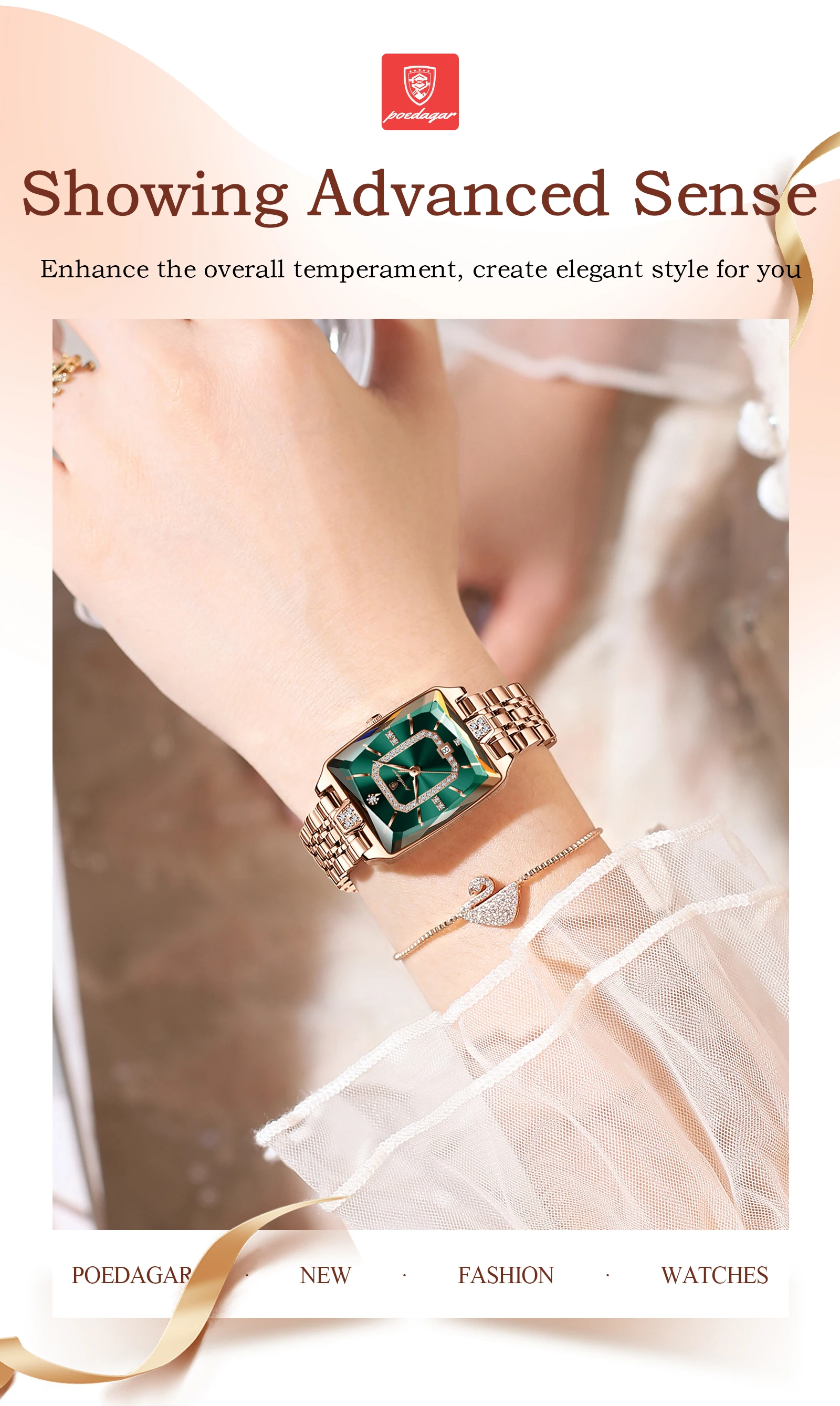 POEDAGAR Luxus Frau Uhr Wasserdicht Datum Hohe Qualität Casual Damen Armbanduhr Edelstahl Quarz Elegante frauen Uhren – Detail 11