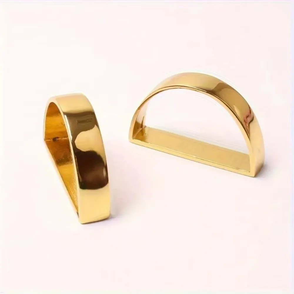 1/6/12pcs Modern Minimalist Napkin Ring Buckles Metal D-shaped Napkin Holder Christmas Thanksgiving Dinnig Table Decoration