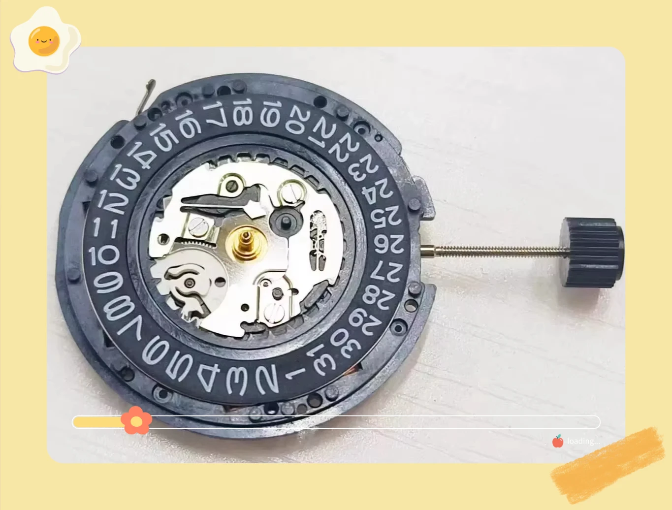 Watch Accessories, YT57 Original Japanese Artificial Kinetic Energy Movement  YT Three-pin Single Calendar ,Including Battery