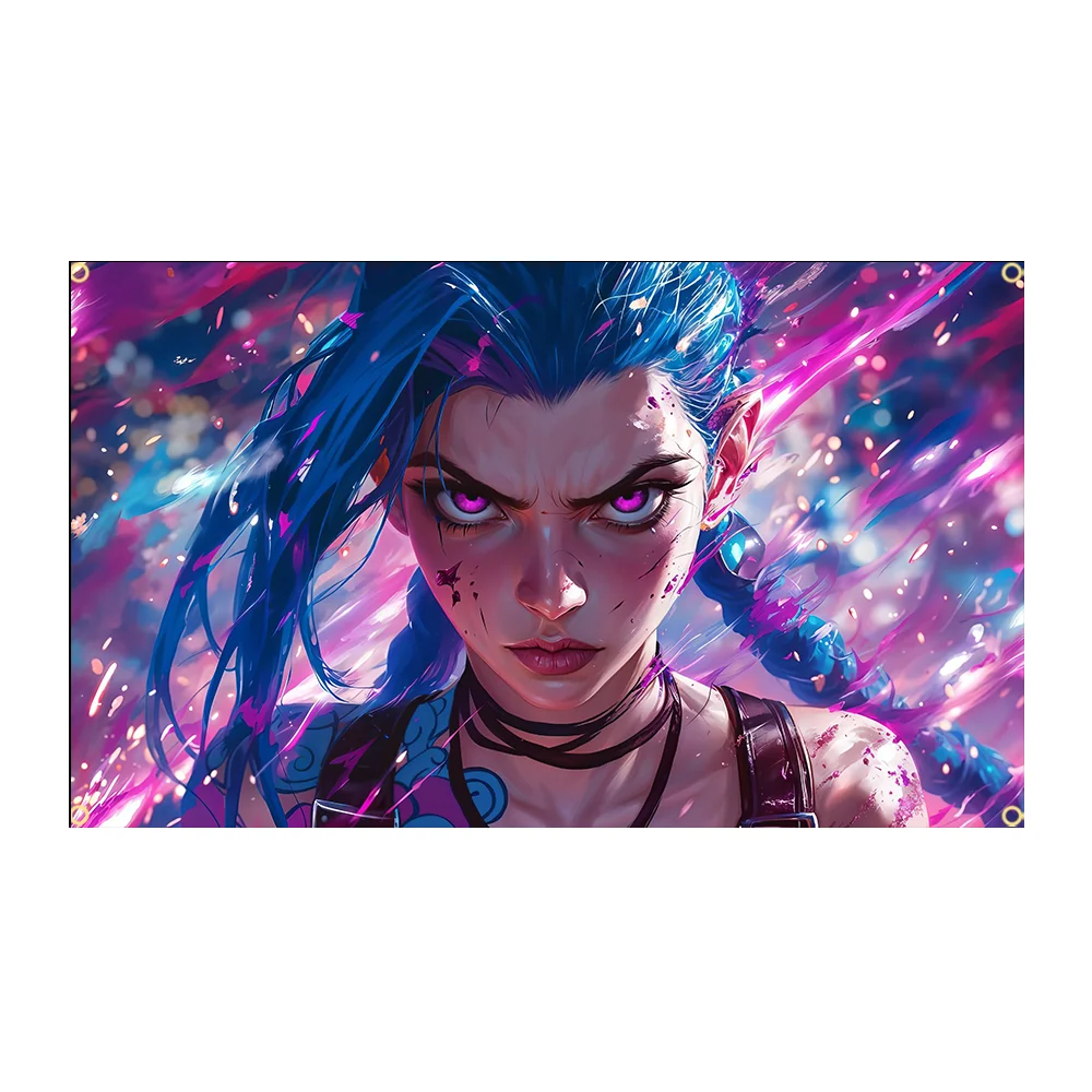 3x5ft 90x150 Game Jinx Flag, Handsome Crazy Girl Polyester Printed Home or Outdoor Decoration Banner