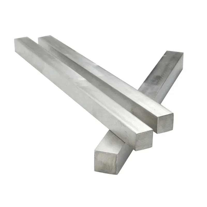 4PC 304 Stainless Steel Square Rod 3-25mm Thickness 3-30mm Width Solid Bar Square Steel Wire Drawing Board Length 250mm