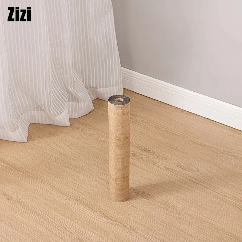 Rollo de Suelo Vinílico Autoadhesivo, Tablones de Suelo Vinílico con Aspecto de Madera para Baño, Sala de Estar, Dormitorio, Cocina, Renovación